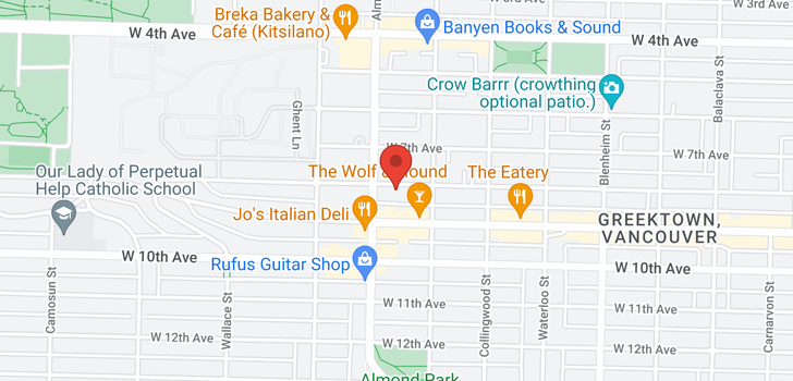 map of 3658 W 8TH AVENUE